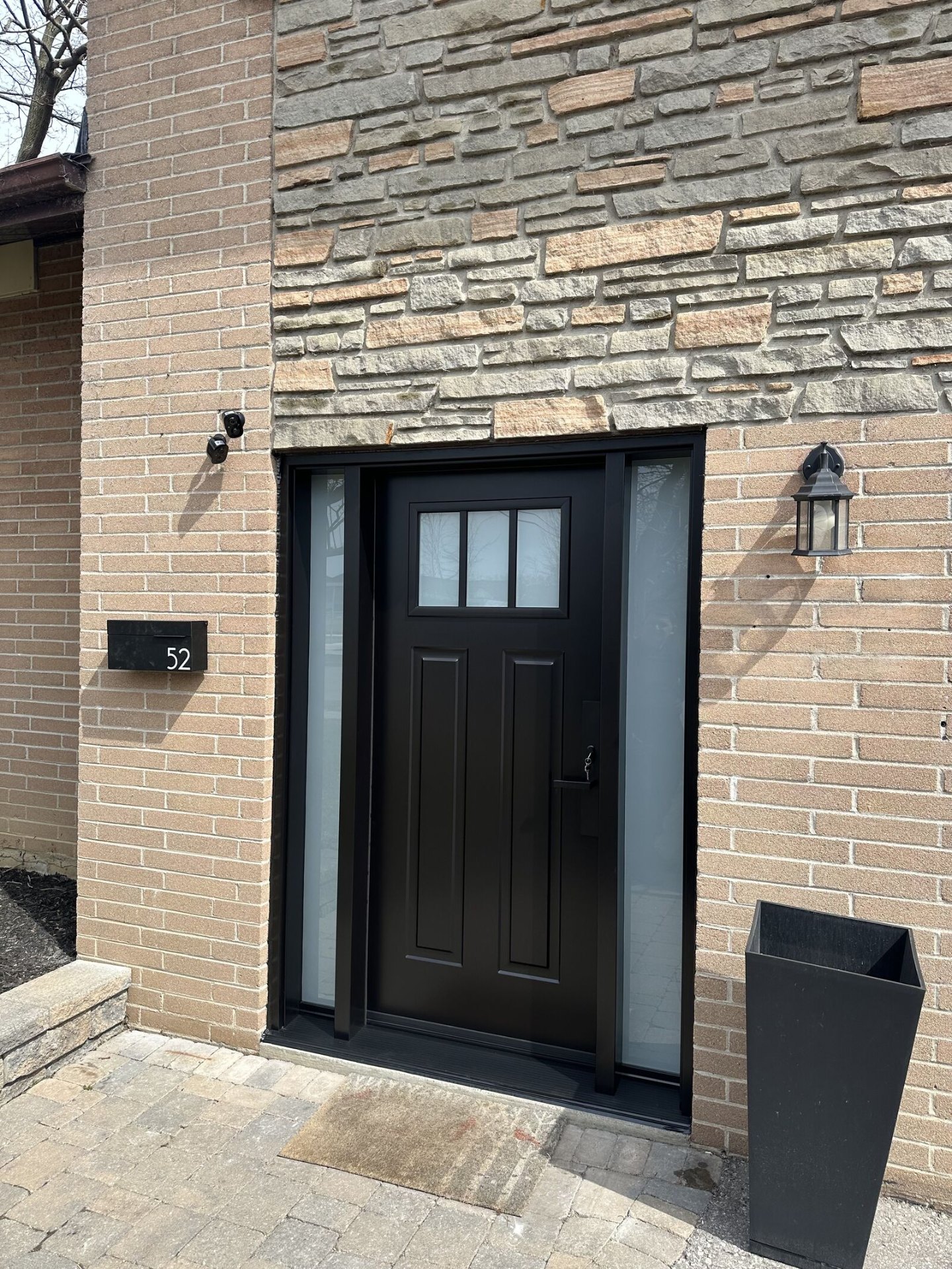 New front entry door in the same opening